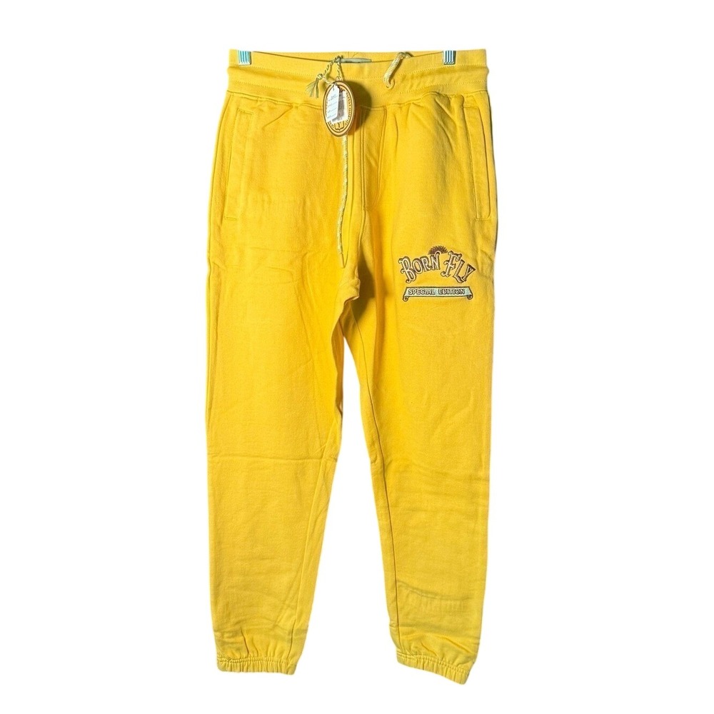 Born Fly Special Edition jogger Sweatpants Men Small NWT Streetwear Logo Graphic